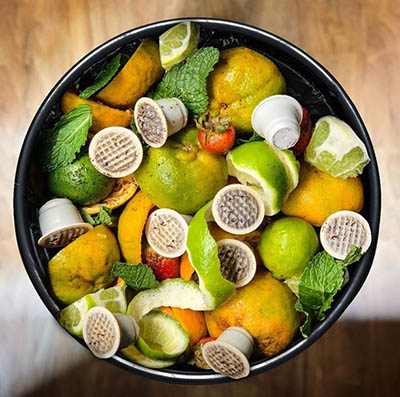 cápsulas de café, popotes, caña, bombillas, pajitas, de papel biodegradables